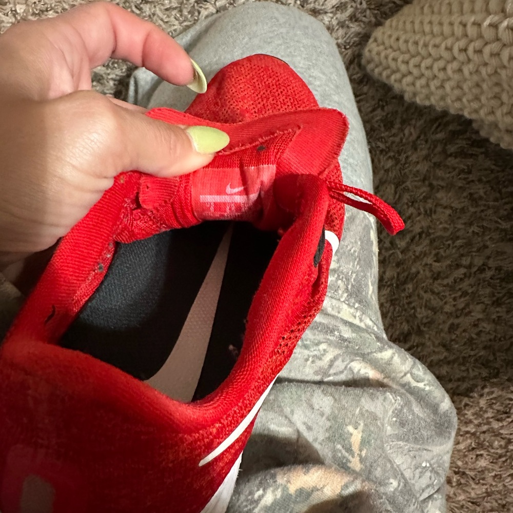 Nike Red Running Sneakers with White Swoosh - Picture 5 of 5
